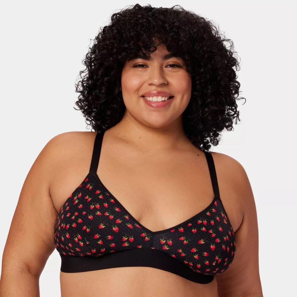 Black Floral Women's Bralette